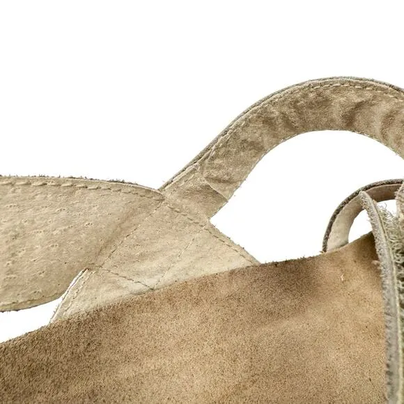 Noat Kayla Gray Suede Nubuck Leather Strappy Wedge Sandal 13 Comfort Lightweight