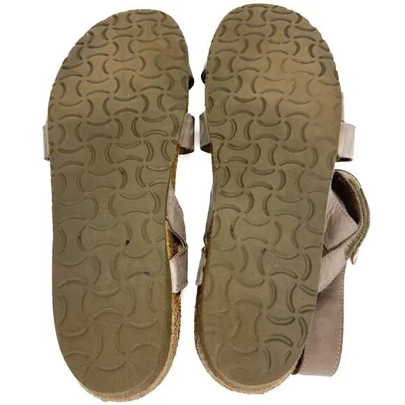 Noat Kayla Gray Suede Nubuck Leather Strappy Wedge Sandal 13 Comfort Lightweight