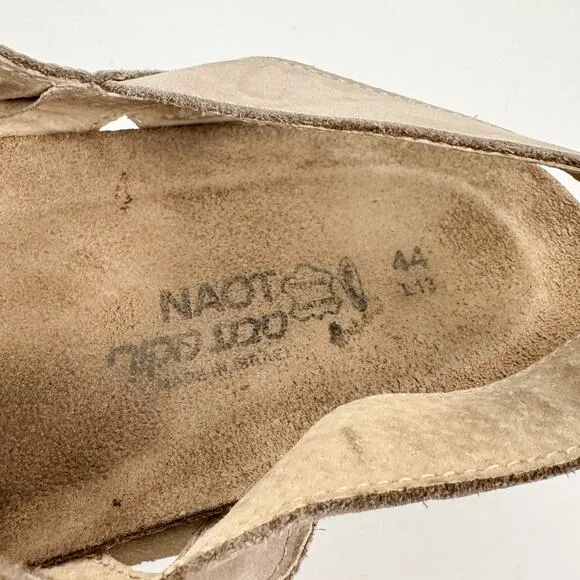 Noat Kayla Gray Suede Nubuck Leather Strappy Wedge Sandal 13 Comfort Lightweight