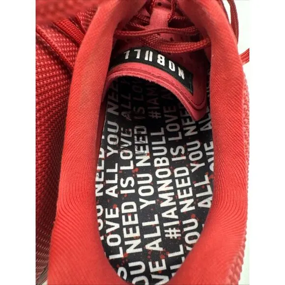NoBull All Love Red Sneakers Running‎ Shoes Men's 9.5 Women's 11 EUC