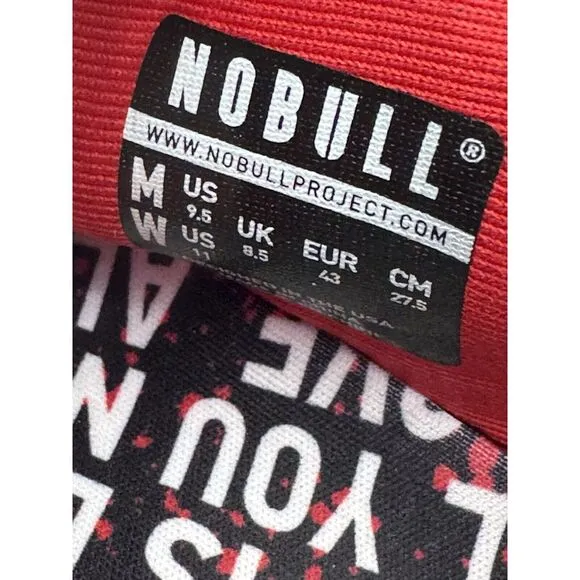 NoBull All Love Red Sneakers Running‎ Shoes Men's 9.5 Women's 11 EUC