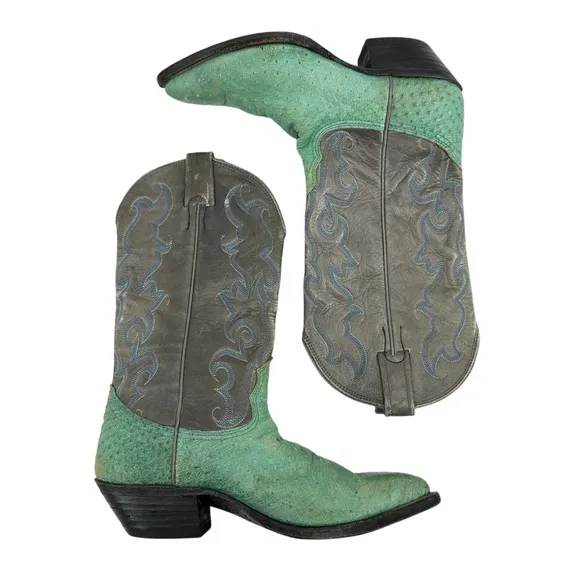 NOCONA BOOTS Vintage Womens Cowboy Boots Green