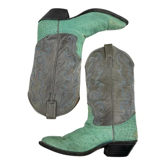 NOCONA BOOTS Vintage Womens Cowboy Boots Green