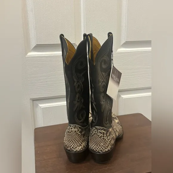 Nocona Vintage Snakeskin Python Western Cowboy Boots Mens Size  10D