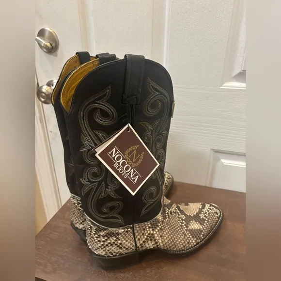 Nocona Vintage Snakeskin Python Western Cowboy Boots Mens Size  10D