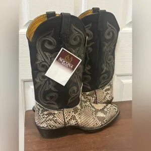 Nocona Vintage Snakeskin Python Western Cowboy Boots Mens Size  10D