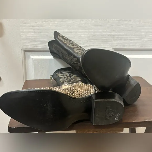 Nocona Vintage Snakeskin Python Western Cowboy Boots Mens Size  10D
