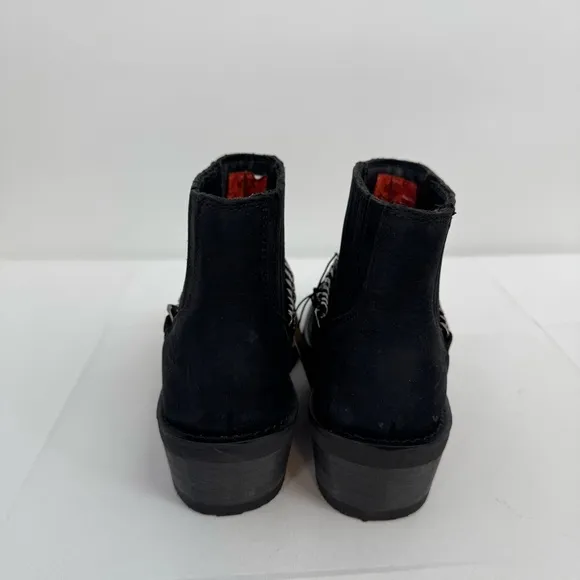 NWB Harley-Davidson® Women's 9.5 Korsen Chain Black Leather Ankle Boots D87241