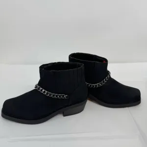 NWB Harley-Davidson® Women's 9.5 Korsen Chain Black Leather Ankle Boots D87241