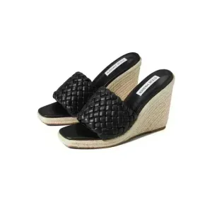 NWB Steve Madden Udele Wedge Mule Women Sandals Woven Sz 9 Platform