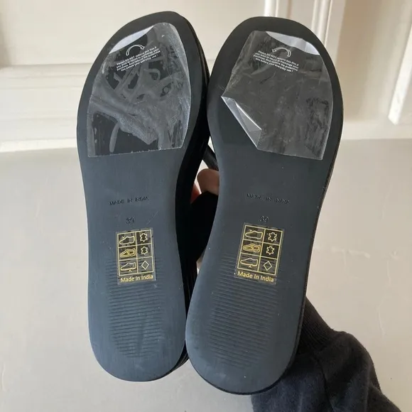 NWOB Free People Haven Thong Flatform Black Platform Y2K Sandals Sz 39
