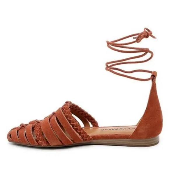 NWOB Lucky Brand Strappy Leather Sandals