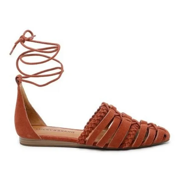 NWOB Lucky Brand Strappy Leather Sandals