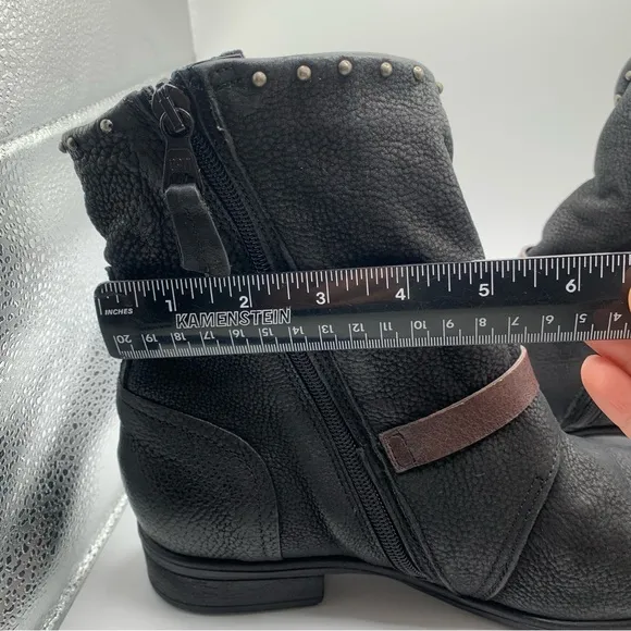 NWOB Miz Mooz Womens Sambuca Leather Laceless Ankle Boots 39 US 8-8.5 black 2706
