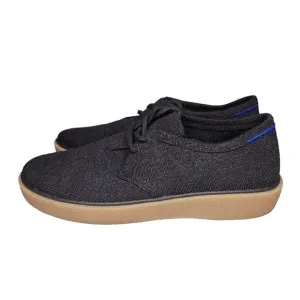 NWOB New Rothys Men 11 Sneakers The Monty Shoes Lace Up Low Top Charcoal Fabric