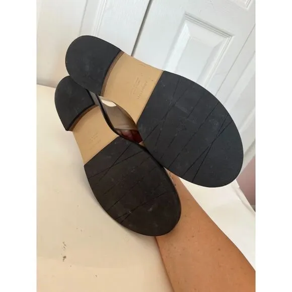 NWOT Aquatalia Harley Leather Slip on Knotted Circle Detail Flat Slide Sandals