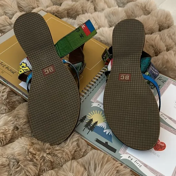 NWOT BC FOOTWEAR | “I Used To Be A Rice Bag” Collection Sandals | 8.5