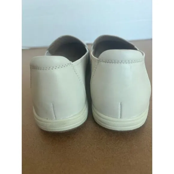 NWOT Earth Origins Elin Cream Leather Laser Cut Slip-On Casual Sneaker Shoe 8.5W