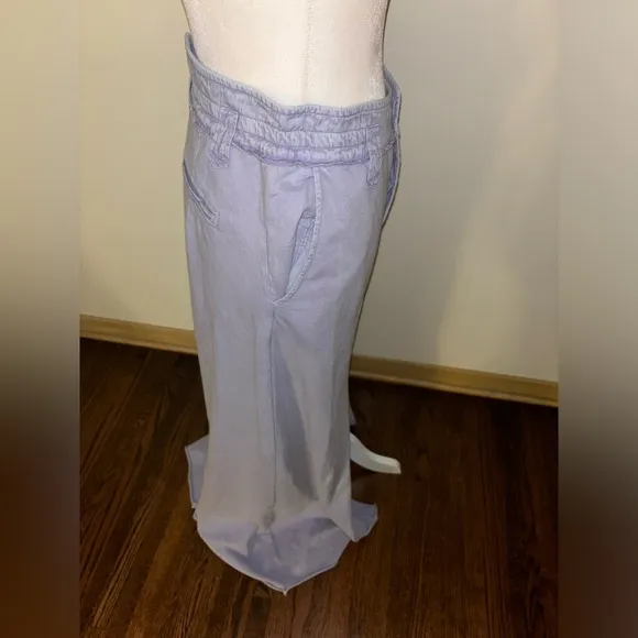NWOT FP Free People One Kona Maxi Skirt Button Fly Lavender Blue Boho streetwear
