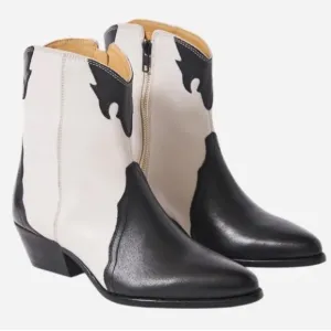 NWOT Free People Shoes New Frontier Western Boot in Arctic Fox Combo