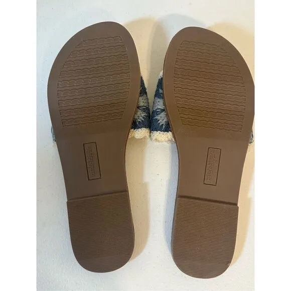 NWOT Haute Hippie Women's Brown Rhianne Floral Crochet Slides Sandals Size 9M