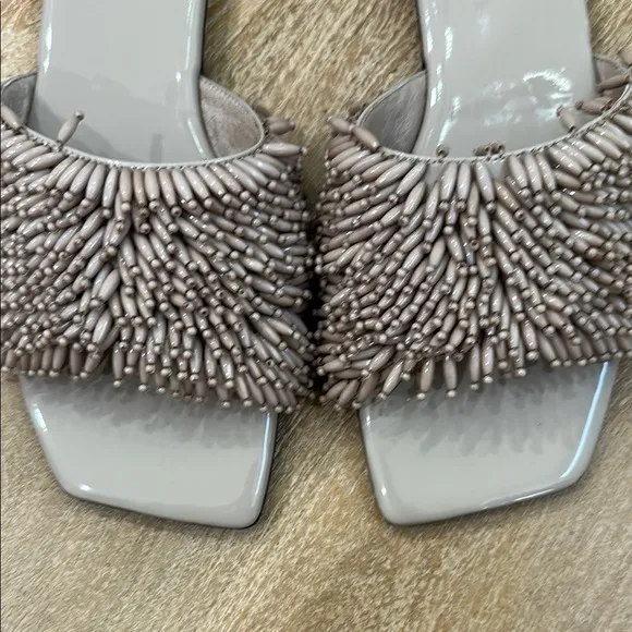 NWOT Jeffrey Campbell Tan Beaded Women's Sandals 9.5