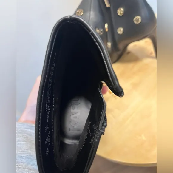 NWOT Karl Lagerfeld Paris Saina Booties, Sz 7.5, Black