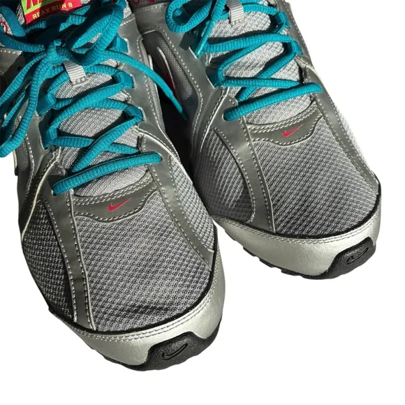 NWOT Nike Reax Run 8 Sneakers 599562-002 Shoes Gray Teal Pink 11 US 8.5 UK 43