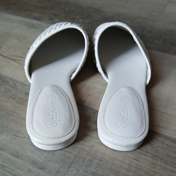 NWOT Splendid Elissa leather mules, Size 7.5 in ivory