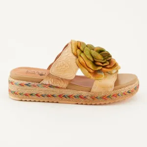 NWOT Spring Step L'Artiste Balharbor Leather Hand Painted Boho Sandals Size 40