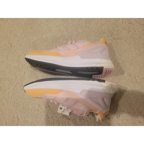 NWT Adidas Nebzed Super Running Shoes Sneakers Women Size 6/UK 4.5 Pink/ peach