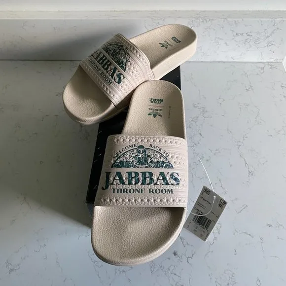 NWT Adidas X Disney Star Wars Adilette Jabba the Hutt Throne Room Men’s Sandals