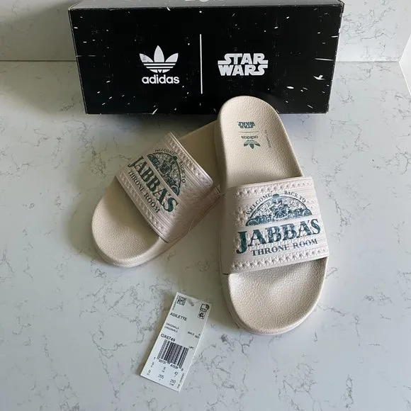 NWT Adidas X Disney Star Wars Adilette Jabba the Hutt Throne Room Men’s Sandals