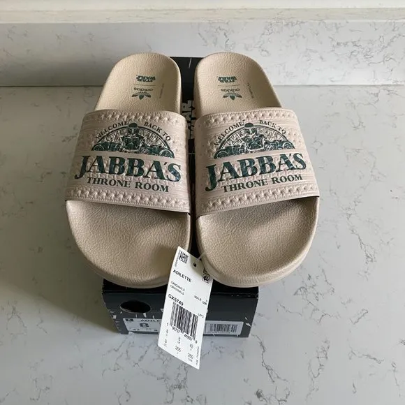 NWT Adidas X Disney Star Wars Adilette Jabba the Hutt Throne Room Men’s Sandals