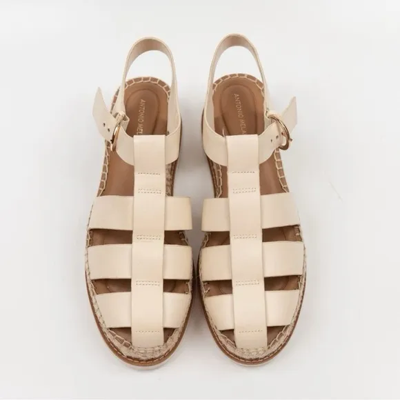 NWT Antonio Melani Carolie Espadrille Platform Wedge Fisherman Sandals Sz 10