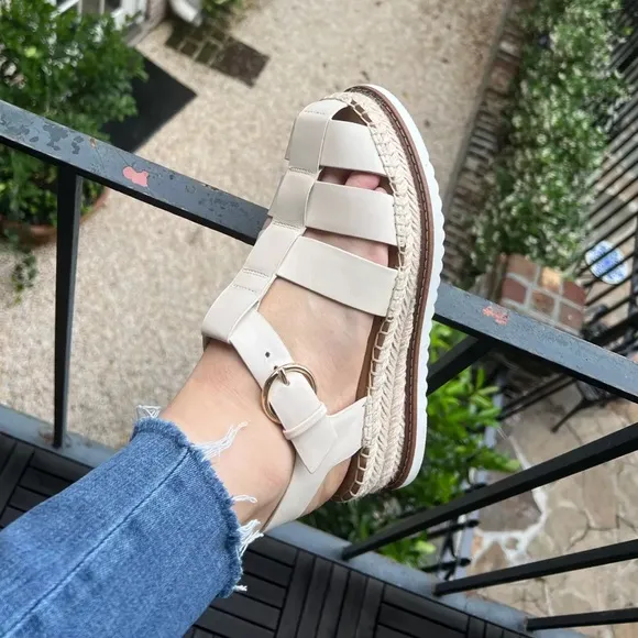NWT Antonio Melani Carolie Espadrille Platform Wedge Fisherman Sandals Sz 10
