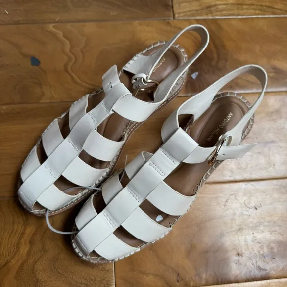 NWT Antonio Melani Carolie Espadrille Platform Wedge Fisherman Sandals Sz 10
