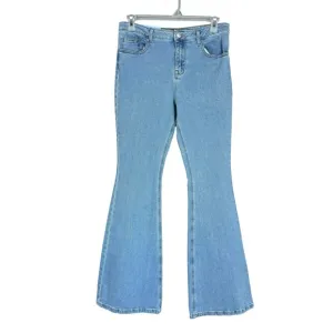 NWT Antonio Melani Light Wash Denim Mid-Rise Flare Jeans Women's Size 32