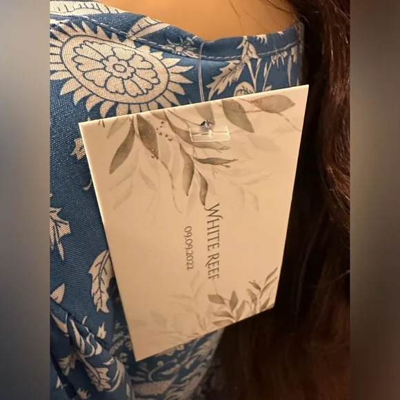 NWT-Arctic Blue Floral Boho Dress