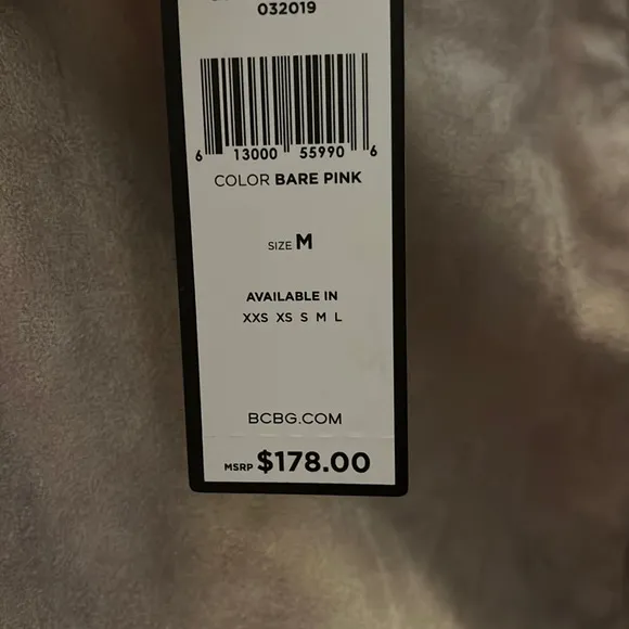 NWT BCBGMAXAZRIA Pastel Bare Pink Microsuede Mini Skirt Medium $178 Barbiecore