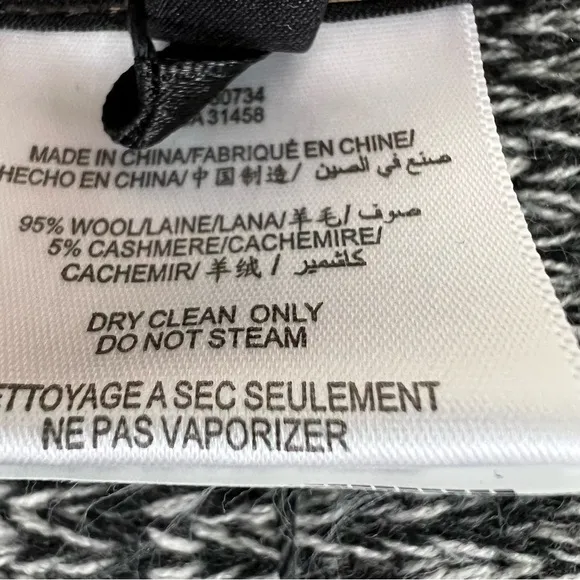 NWT BcbgMaxAzria Wool Cashmere Modern Cool Zipped Oversized Sweater Cardigan