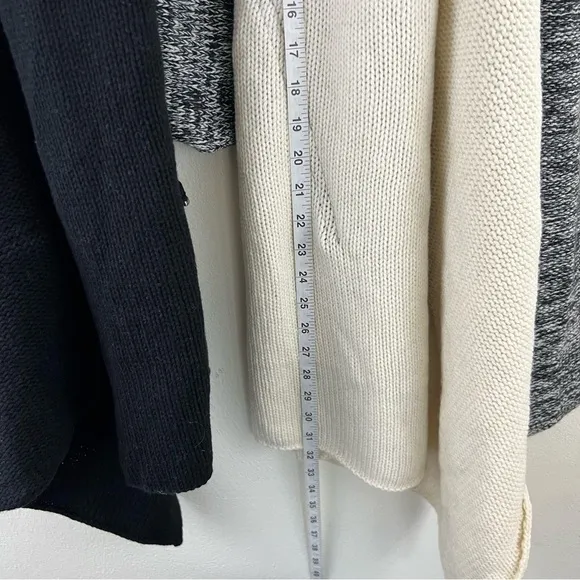 NWT BcbgMaxAzria Wool Cashmere Modern Cool Zipped Oversized Sweater Cardigan