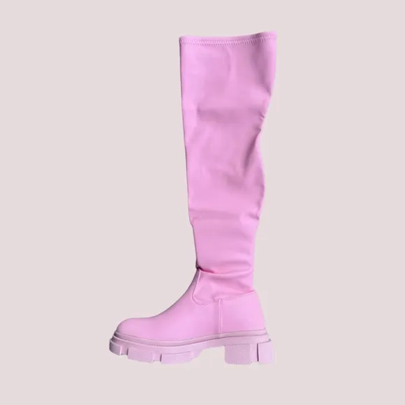 NWT Cape Robbin Pink Over-the-Knee Boots Sz 8