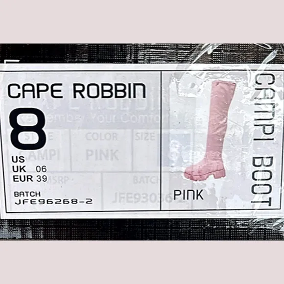 NWT Cape Robbin Pink Over-the-Knee Boots Sz 8