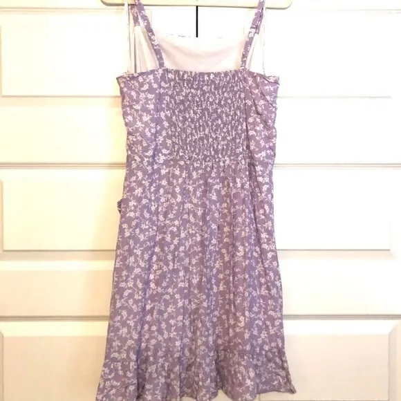 NWT CITY CHIC Floating Daisy Lilac Ditsy Floral Print Wrap Mini Dress SZ 18
