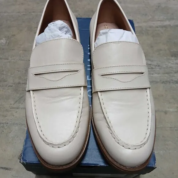 NWT Cole Haan Women's Stassi Penny Loafer Pump, Sandollar Leather-Size 7.5