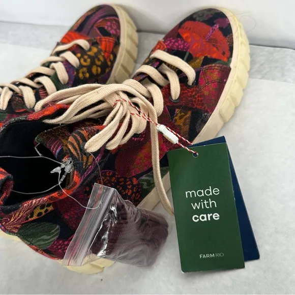 NWT FARM Rio Colorful High-Top Women's Sneakers Size 11/EUR 43