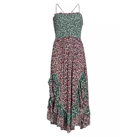 NWT Free People One I Love Floral Smocked Midi Dress Sz. XS