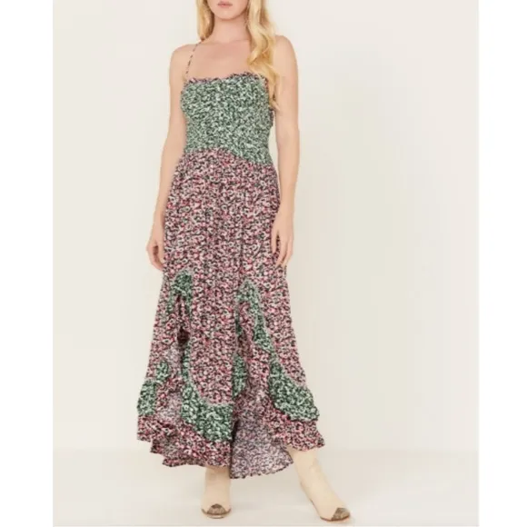 NWT Free People One I Love Floral Smocked Midi Dress Sz. XS