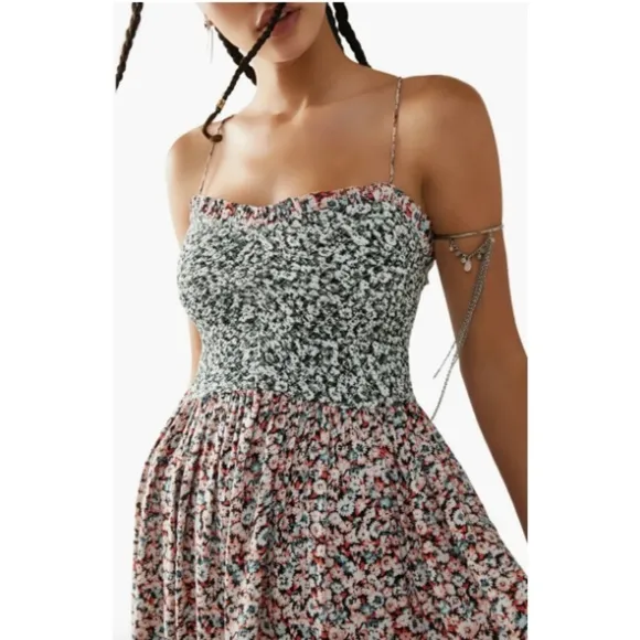 NWT Free People One I Love Floral Smocked Midi Dress Sz. XS